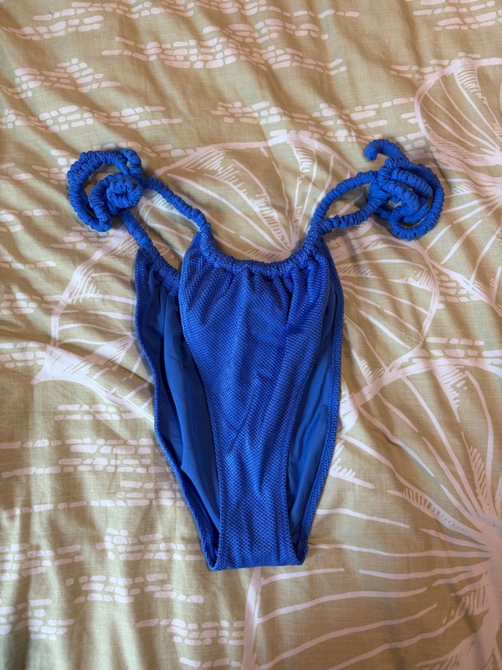 Royal Blue Aerie Textured Bikini Bottom